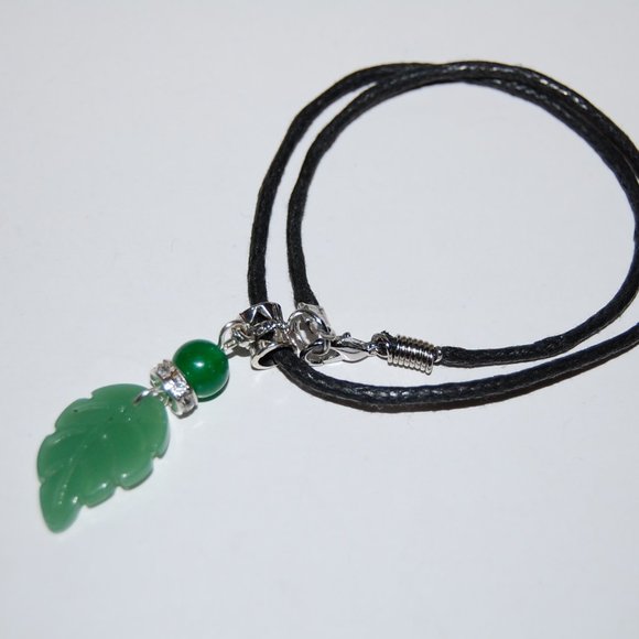 Jade Necklace,Jade Pendant Necklace,Jade Leave Necklace,Jade Leave Pendant - Picture 4 of 4